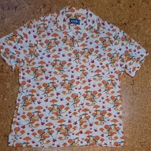 Arrels Barcelona Men's Childhood Memories Short Sleeve Button Down Shirt Size XL